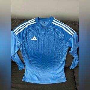 Adidas Blue Jersey with white stripes